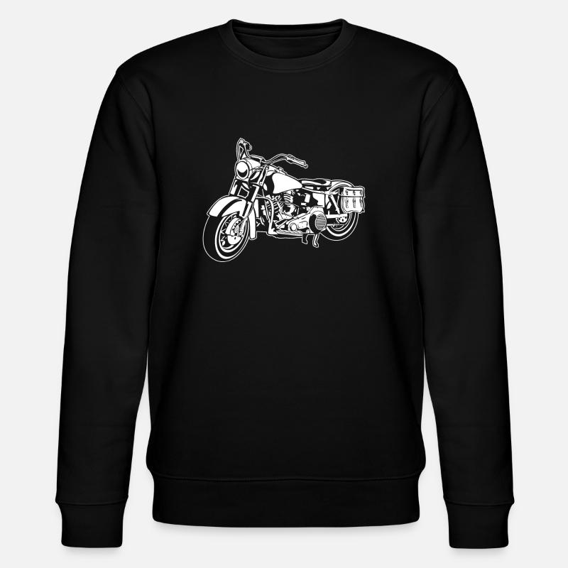 Chopper motorcycle 10_white - Stanley/Stella CHANGER Unisex Organic Sweatshirt - black