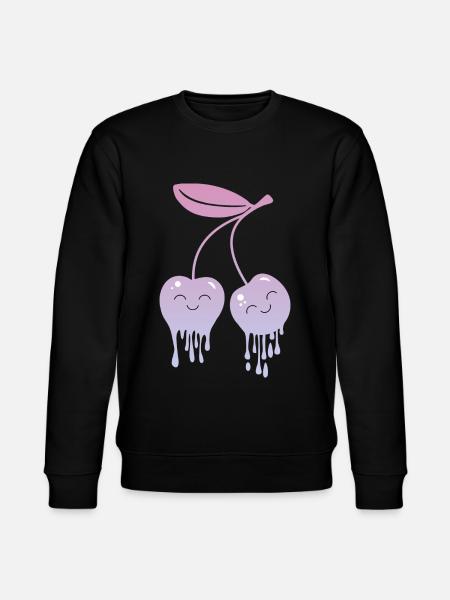 Melting Cherries Kawaii - Stanley/Stella CHANGER Unisex Organic Sweatshirt - black