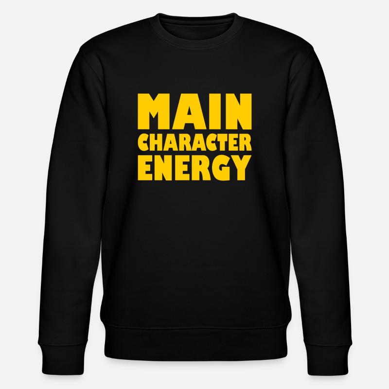 Main character energy - Stanley/Stella Unisex Bio-Sweatshirt CHANGER  - Schwarz