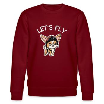 Laisse voler Chihuahua Pilot Dog Cadeau Rétro - Sweat bio CHANGER Stanley/Stella Unisexe - bordeaux - Devant - Nik (191cm) & Marisol (170cm)