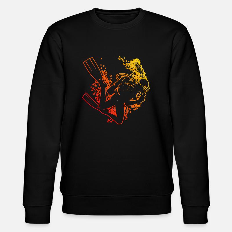 Scuba Diver Taucher Damen Tauchen Free Dive - Stanley/Stella Unisex Bio-Sweatshirt CHANGER - Schwarz