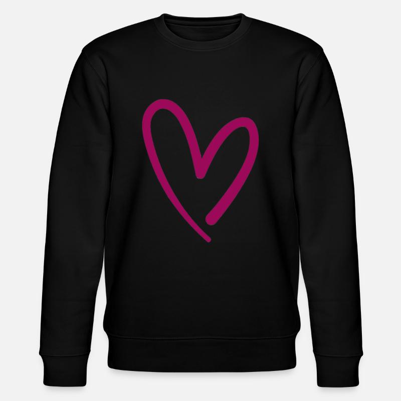 Heart - Stanley/Stella CHANGER Unisex Organic Sweatshirt - black