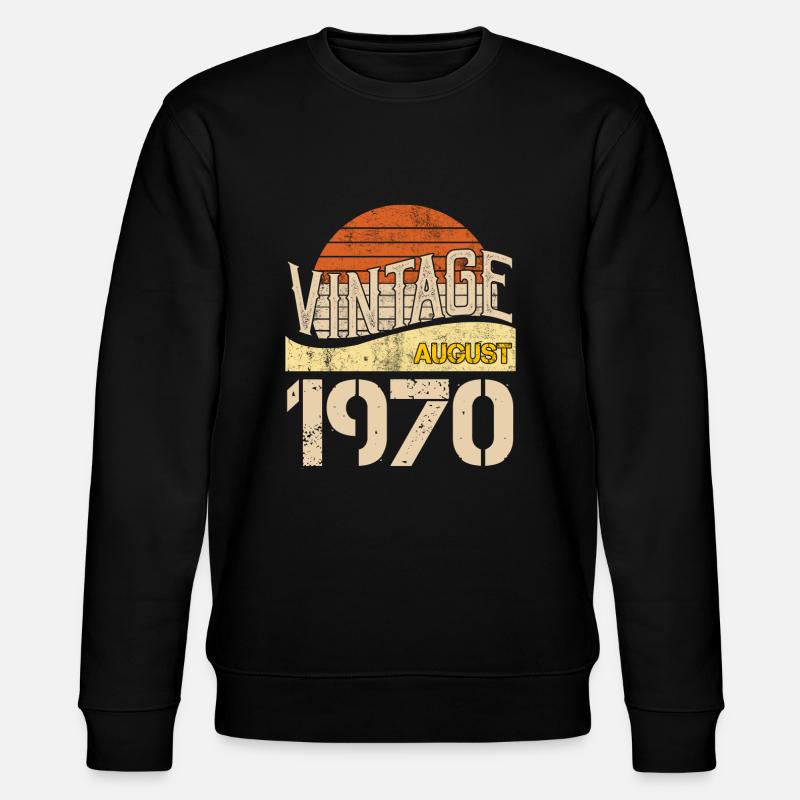 Millésime Août 1970 - Sweat bio CHANGER Stanley/Stella Unisexe - noir
