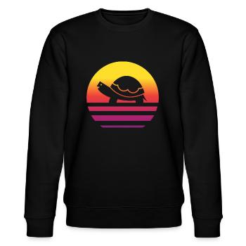 Tortue Rétro Style Vintage - Sweat bio CHANGER Stanley/Stella Unisexe - noir - Devant - Nik (191cm) & Marisol (170cm)
