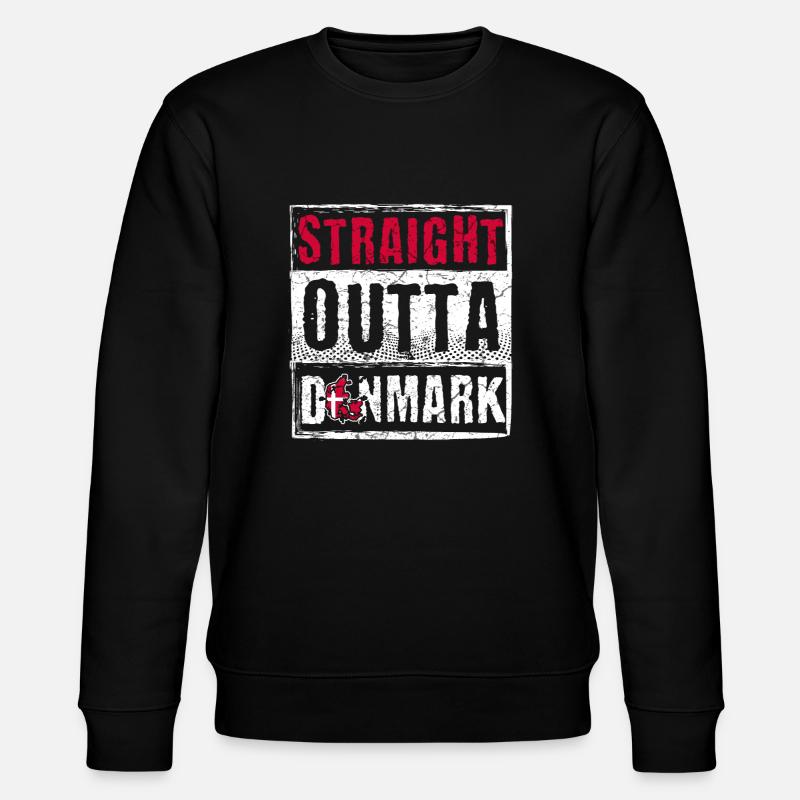 Straight Outta Denmark - Stanley/Stella CHANGER Unisex Organic Sweatshirt - black