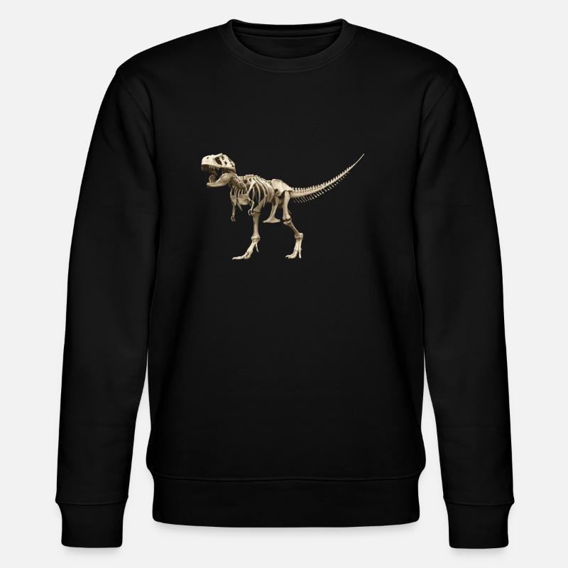 T-rex Skelett - Stanley/Stella Unisex Bio-Sweatshirt CHANGER  - Schwarz