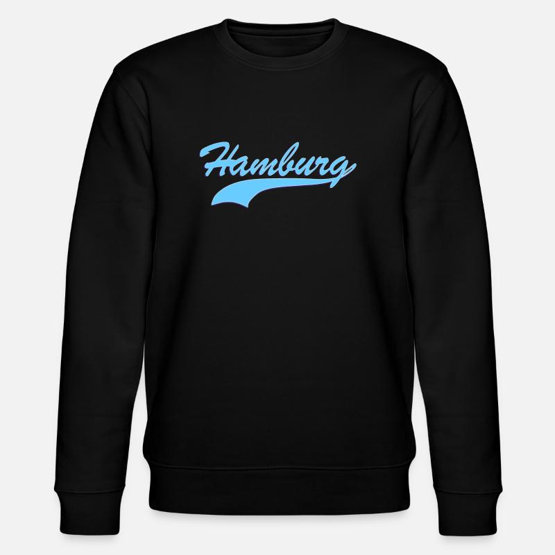 lettrage rétro Hambourg - Sweat bio CHANGER Stanley/Stella Unisexe - noir