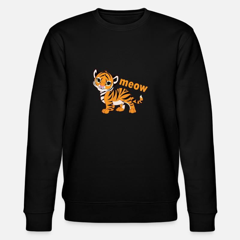 Süsser Tiger - Stanley/Stella Unisex Bio-Sweatshirt CHANGER  - Schwarz
