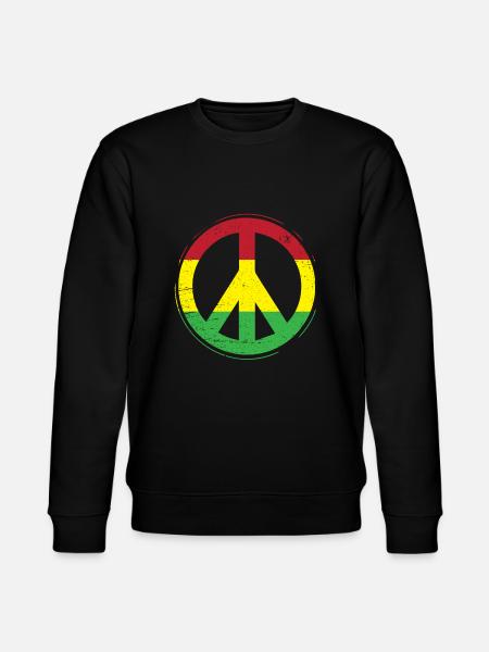 Peace Reggae Rastafari Ska Gift - Stanley/Stella CHANGER Unisex Organic Sweatshirt - black