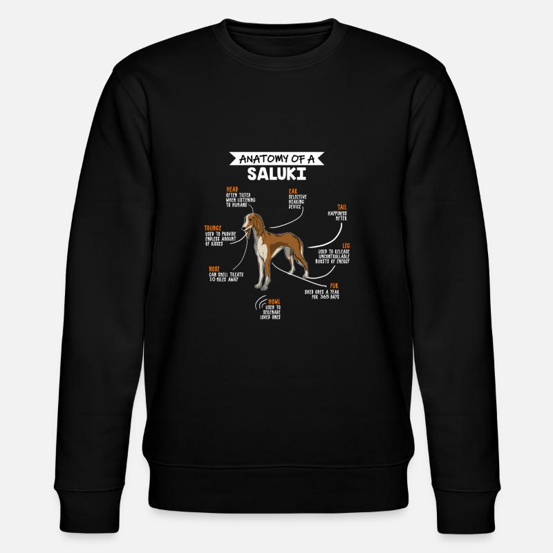 Saluki anatomie chien cadeau - Sweat bio CHANGER Stanley/Stella Unisexe - noir
