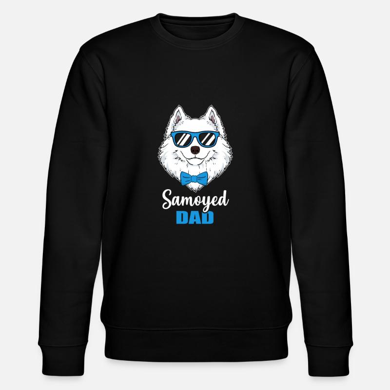 Cool Samoyed Dad Dog Gift - Stanley/Stella CHANGER Unisex Organic Sweatshirt - black