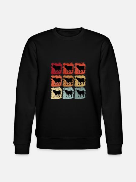 Rétro Pop Art Vache Taureau - Sweat bio CHANGER Stanley/Stella Unisexe - noir