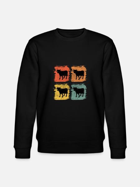 Cow Bull Retro Pop Art - Stanley/Stella CHANGER Unisex Organic Sweatshirt - black