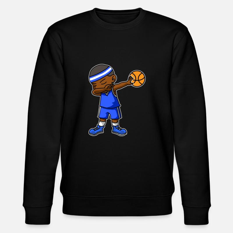 Kinder Basketball Dabbing Dab Geschenk - Stanley/Stella Unisex Bio-Sweatshirt CHANGER  - Schwarz
