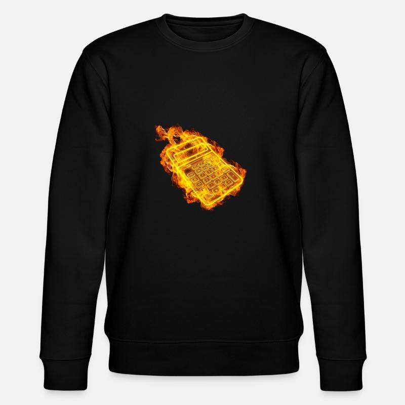Fire Accountant Math Calculator - Stanley/Stella CHANGER Unisex Organic Sweatshirt - black