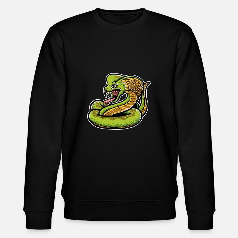 Cobra Schlangen Liebhaber - Stanley/Stella Unisex Bio-Sweatshirt CHANGER  - Schwarz