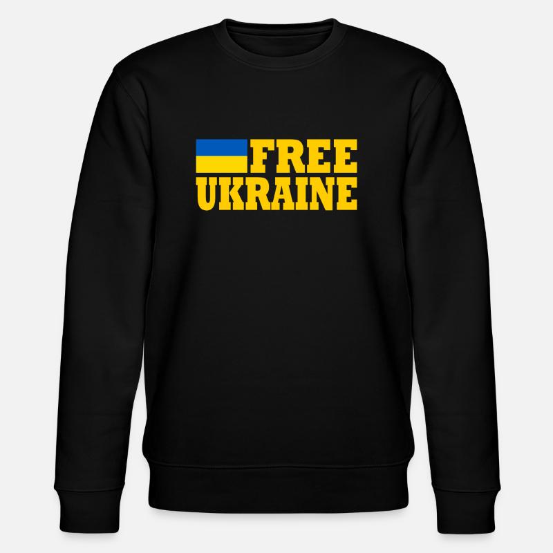 Free ukraine - Stanley/Stella Unisex Bio-Sweatshirt CHANGER  - Schwarz