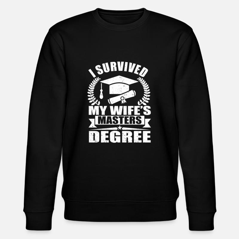 Ehefrau Schulabschluss Universität Abschlussfeier - Stanley/Stella Unisex Bio-Sweatshirt CHANGER  - Schwarz