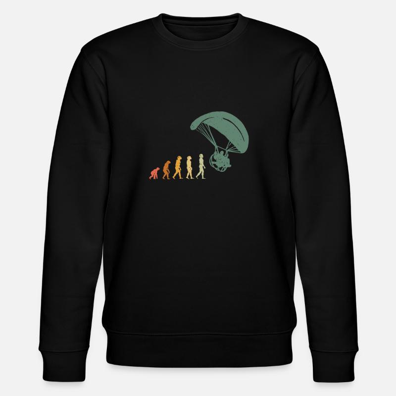 Evolution Gleitschirmflieger Paragliding Pilot - Stanley/Stella Unisex Bio-Sweatshirt CHANGER  - Schwarz