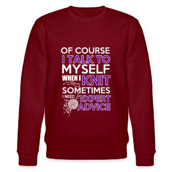Sewing Sewing Kit Closer Sewing Machine - Stanley/Stella CHANGER Unisex Organic Sweatshirt - burgundy - Front - Nik (191cm) & Marisol (170cm)