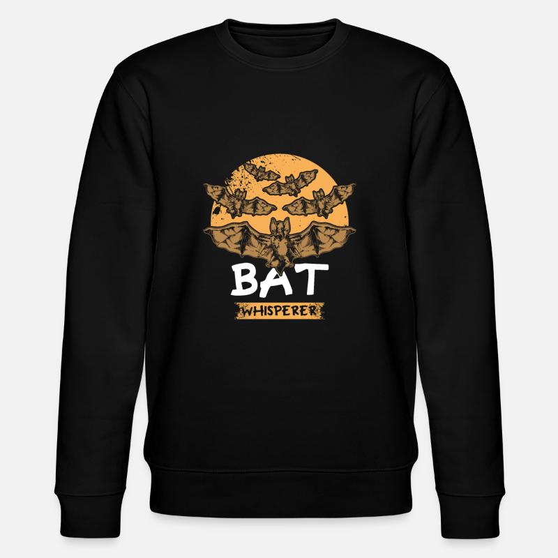 Bat Whisperer - Flying Bats - Stanley/Stella CHANGER Unisex Organic Sweatshirt - black