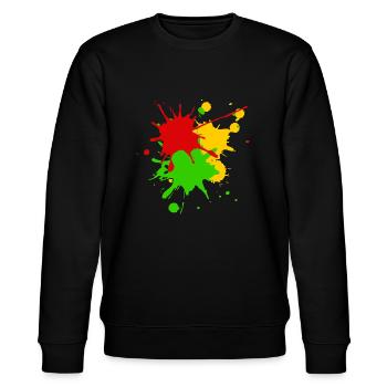 Reggae couleurs Afrique Roots Drapeau Éclaboussures de couleur - Sweat bio CHANGER Stanley/Stella Unisexe - noir - Devant - Nik (191cm) & Marisol (170cm)