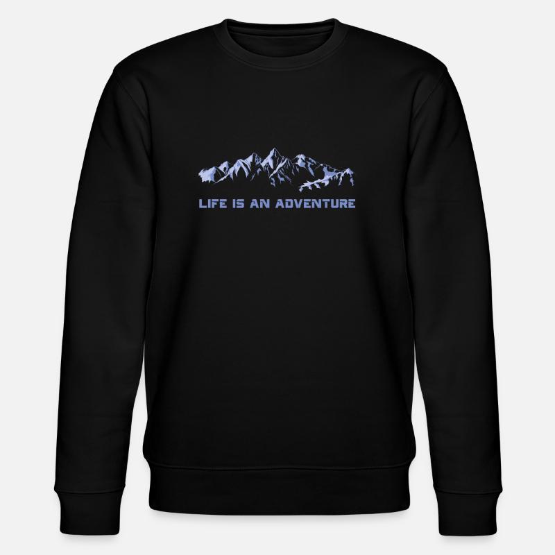 Life is an adventure - Stanley/Stella CHANGER Unisex Organic Sweatshirt - black