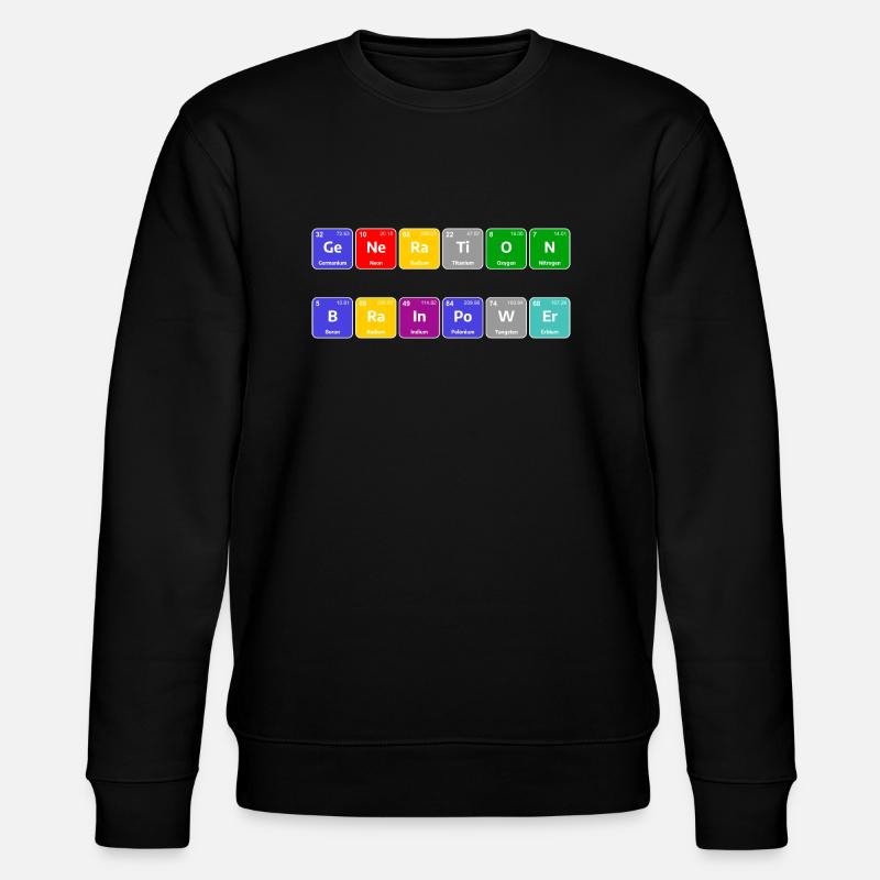 Generation Brainpower - Stanley/Stella Unisex Bio-Sweatshirt CHANGER  - Schwarz