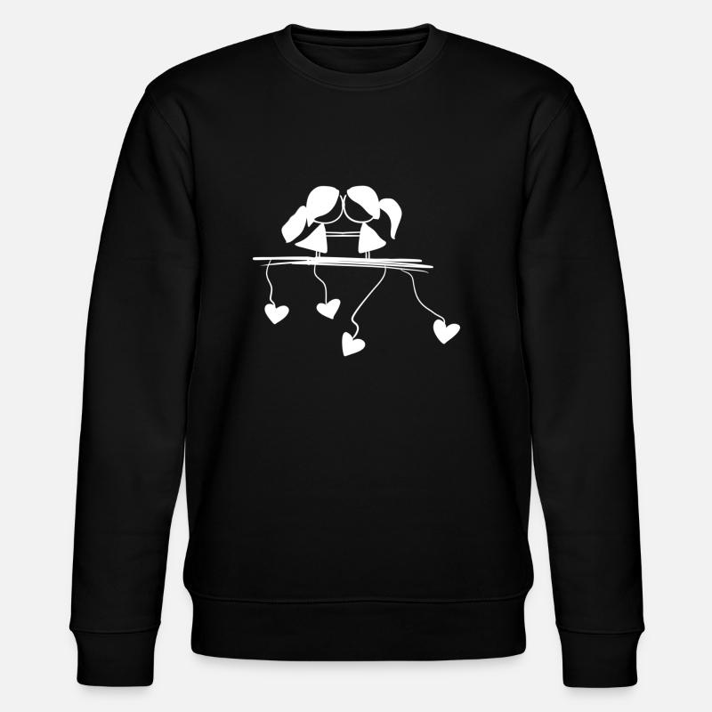 symbole d’amour de couple lesbien - Sweat bio CHANGER Stanley/Stella Unisexe - noir