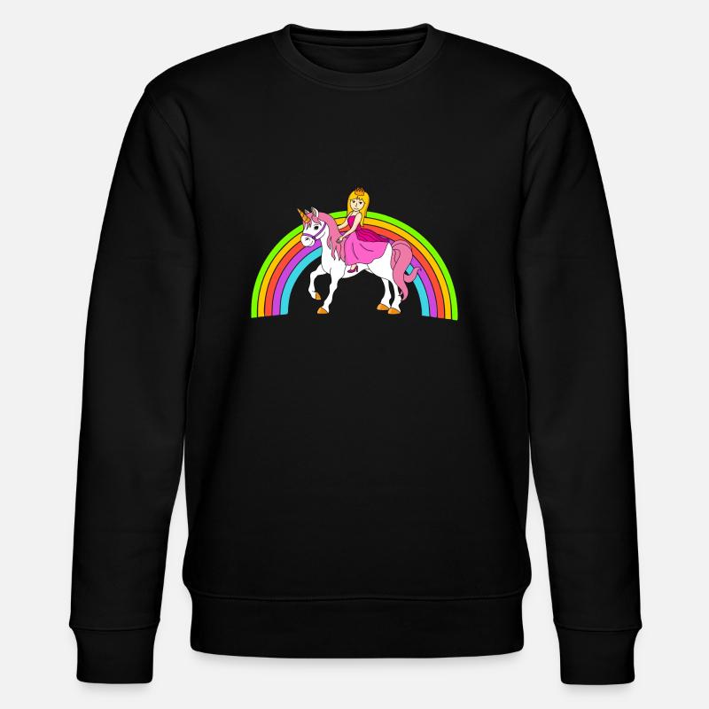 Einhorn - Stanley/Stella Unisex Bio-Sweatshirt CHANGER  - Schwarz
