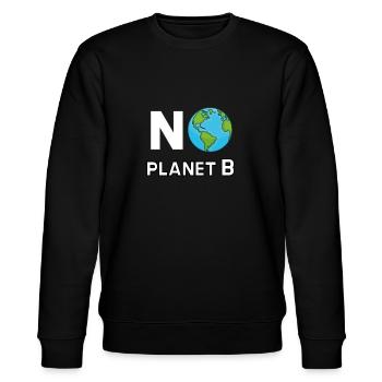 Pas de planète B - Kein Planet B - Sweat bio CHANGER Stanley/Stella Unisexe - noir - Devant - Nik (191cm) & Marisol (170cm)