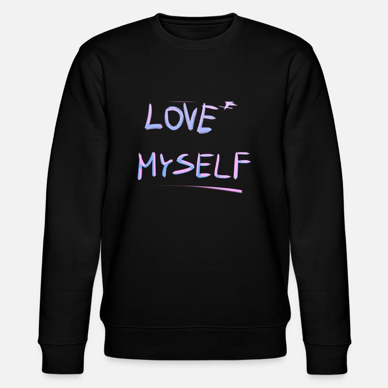 ich mich selbstliebe linie - Stanley/Stella Unisex Bio-Sweatshirt CHANGER - Schwarz
