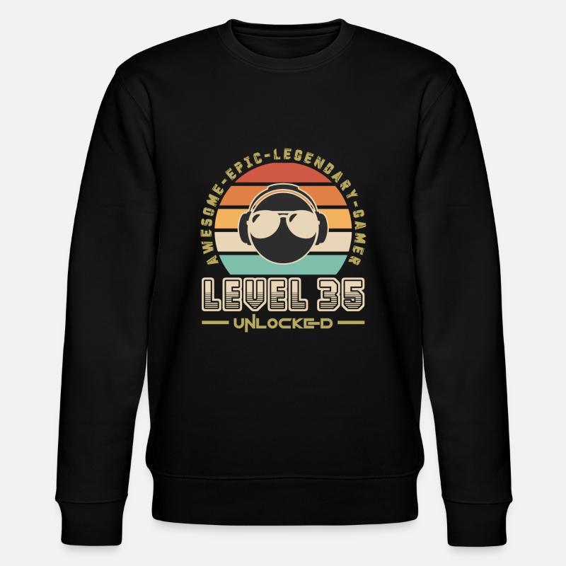 Level 35 - Stanley/Stella CHANGER Unisex Organic Sweatshirt - black