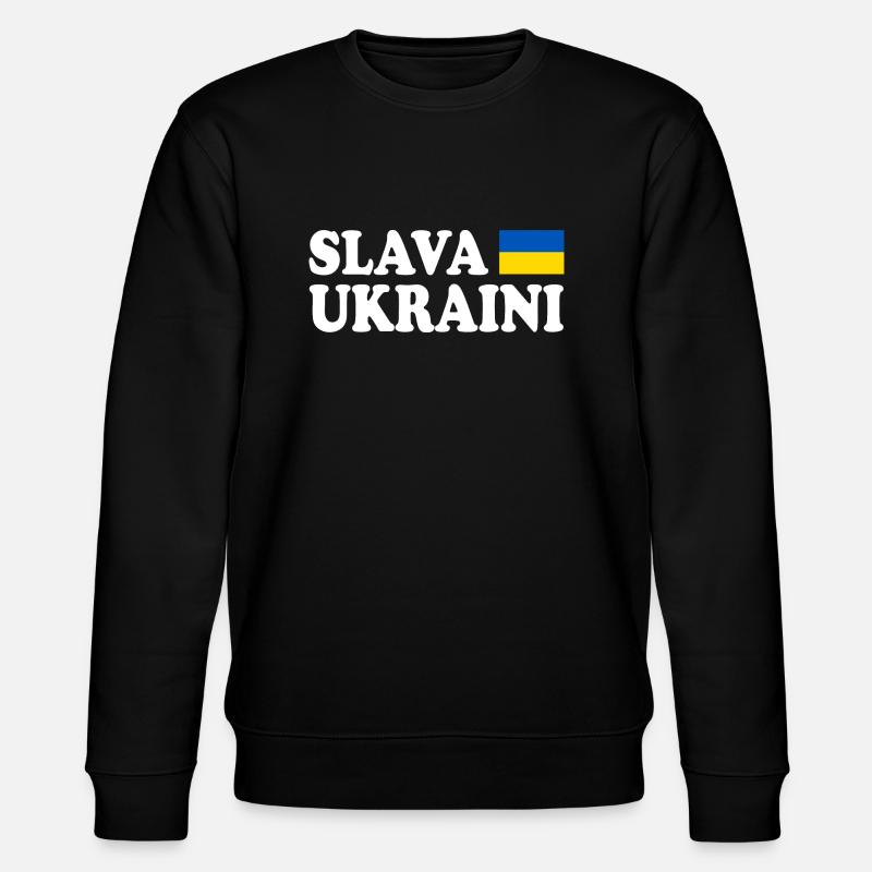 Slava ukraini - Stanley/Stella Unisex Bio-Sweatshirt CHANGER  - Schwarz