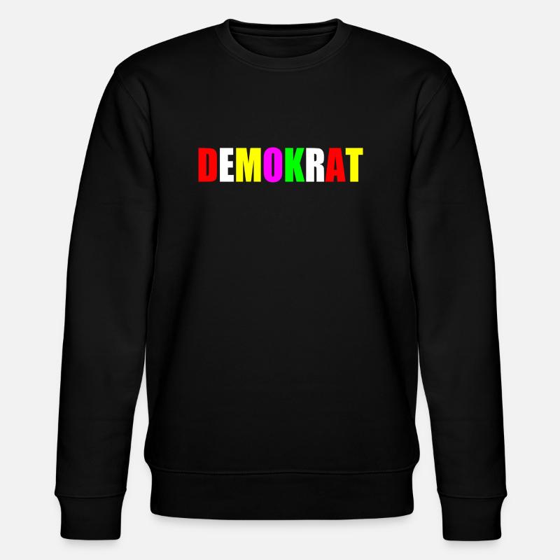 Demokrat - Stanley/Stella Unisex Bio-Sweatshirt CHANGER  - Schwarz