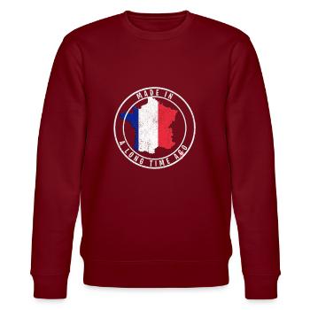 Made in France - Sweat bio CHANGER Stanley/Stella Unisexe - bordeaux - Devant - Nik (191cm) & Marisol (170cm)