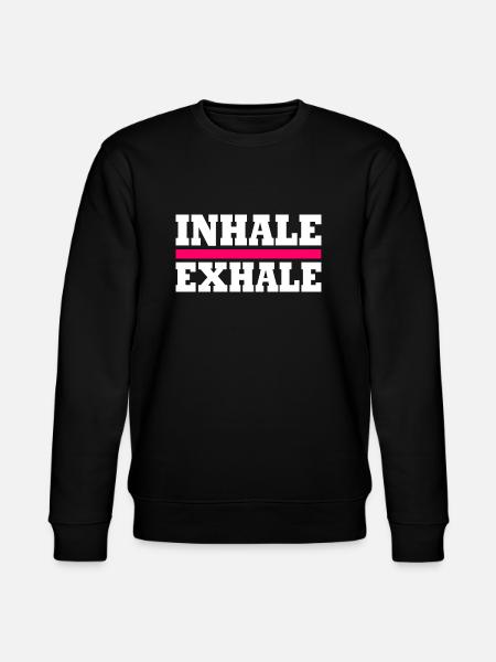 Inhale exhale - Stanley/Stella CHANGER Unisex Organic Sweatshirt - black