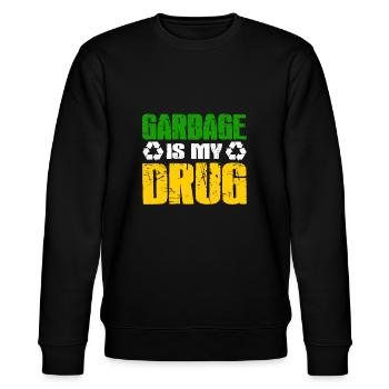 Garbage Is My Drug Garbage Man Retro Gift idea - Sweat bio CHANGER Stanley/Stella Unisexe - noir - Devant - Nik (191cm) & Marisol (170cm)
