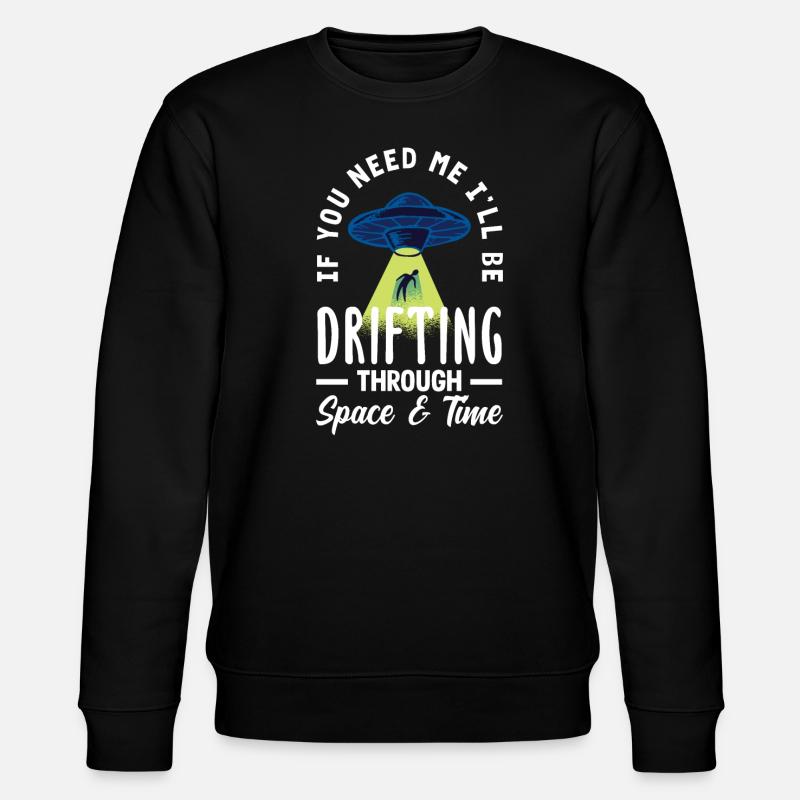 Funny Alien Alien Gift - Stanley/Stella CHANGER Unisex Organic Sweatshirt - black