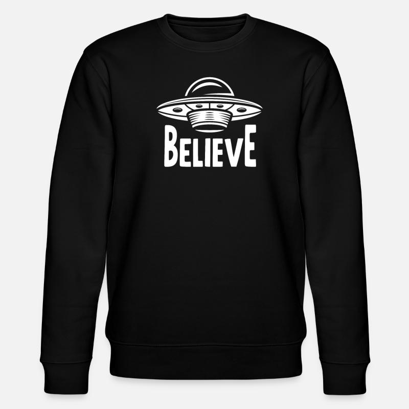 Funny Alien Alien Gift - Stanley/Stella CHANGER Unisex Organic Sweatshirt - black