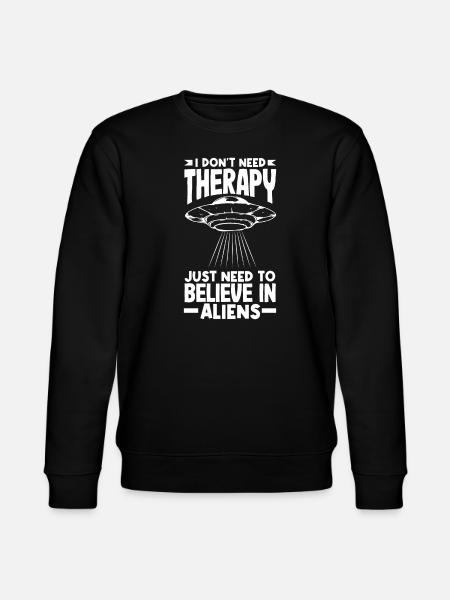 Funny Alien Alien Gift - Stanley/Stella CHANGER Unisex Organic Sweatshirt - black