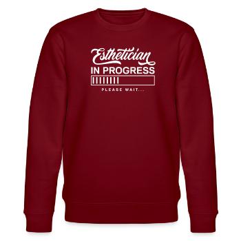 Skin Care Beautician Cosmetics - Stanley/Stella CHANGER Unisex Organic Sweatshirt - burgundy - Front - Nik (191cm) & Marisol (170cm)
