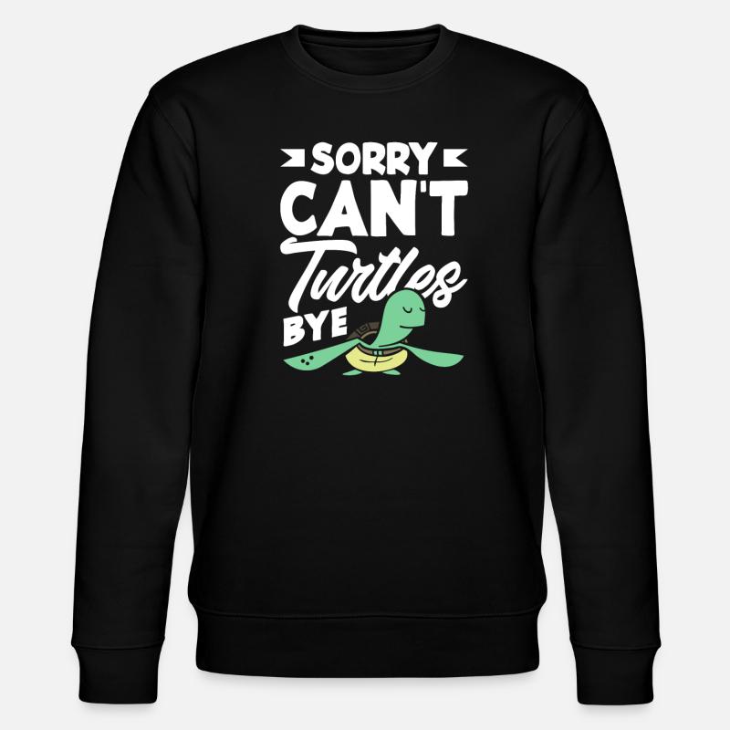Turtle Sea Turtle Gift - Stanley/Stella CHANGER Unisex Organic Sweatshirt - black