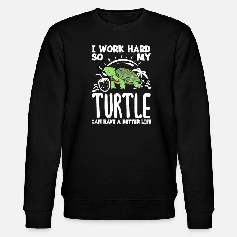 Turtle Sea Turtle Gift - Stanley/Stella CHANGER Unisex Organic Sweatshirt - black