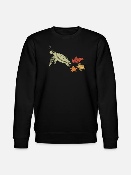 Turtle Sea Turtle Gift - Stanley/Stella CHANGER Unisex Organic Sweatshirt - black