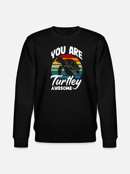 Turtle Sea Turtle Gift - Stanley/Stella CHANGER Unisex Organic Sweatshirt - black