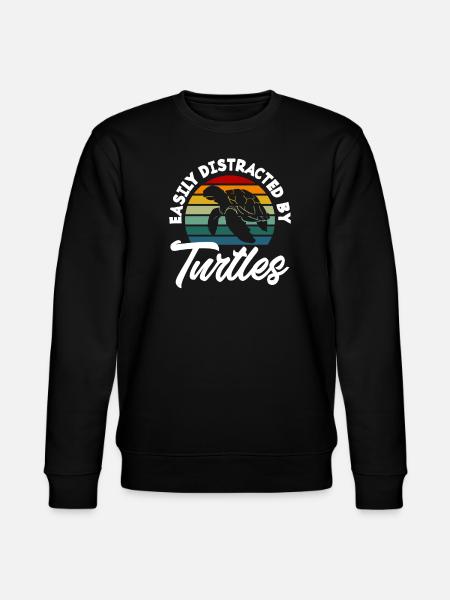 Turtle Sea Turtle Gift - Stanley/Stella CHANGER Unisex Organic Sweatshirt - black