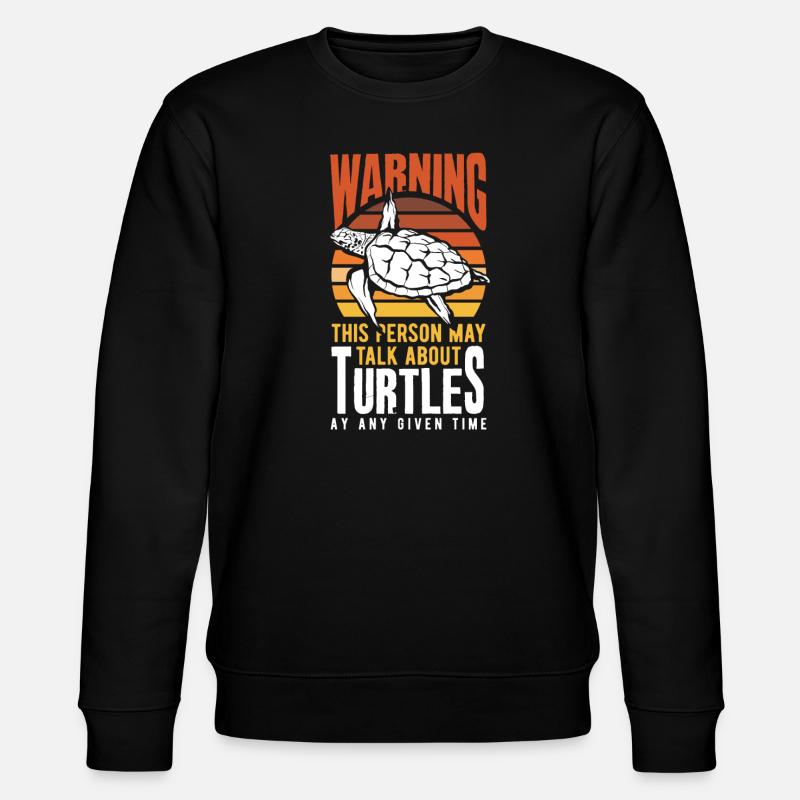 Turtle Sea Turtle Gift - Stanley/Stella CHANGER Unisex Organic Sweatshirt - black