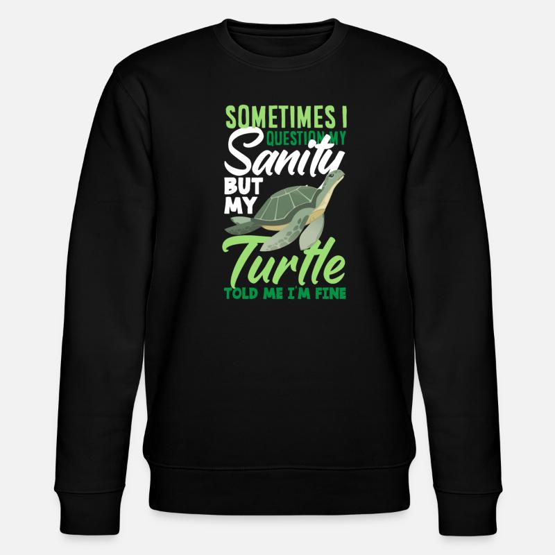 Turtle Sea Turtle Gift - Stanley/Stella CHANGER Unisex Organic Sweatshirt - black