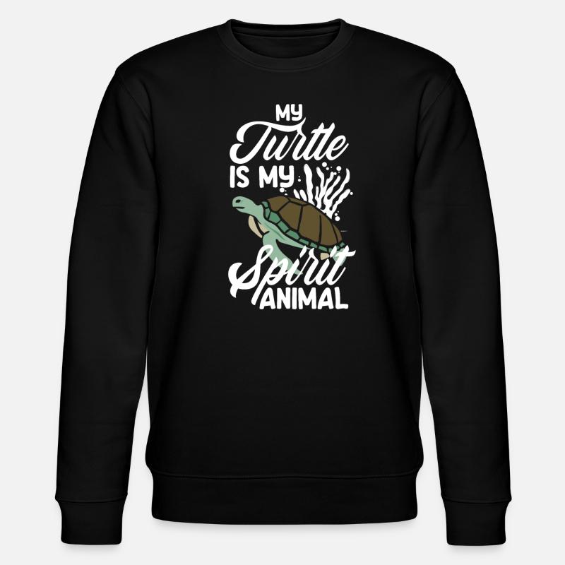 Turtle Sea Turtle Gift - Stanley/Stella CHANGER Unisex Organic Sweatshirt - black
